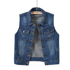 S-7XL Unisex Jean Gilet Denim Vest Coat Waistcoat Jeans Sleeveless Raw Edges ​UK
