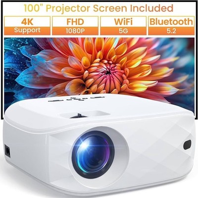 F5 LED Projector   Native 1080p HD, HDMI USB Input, Home Theater, New