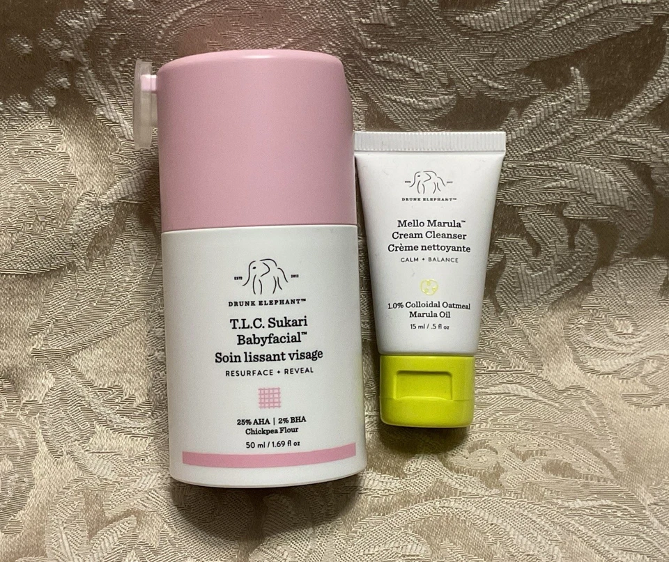 Drunk Elephant T.L.C. Sukari Babyfacial - 50ml/1.69 oz & Mello MARULA Cleanser - Image 3 of 3