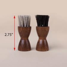 Horsehair Dauber Brush Set, Shoe Shine Polish Applicators for Leather Boots, ...