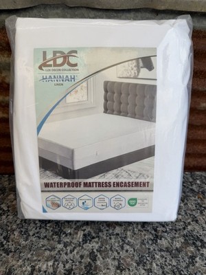 LDC Lux Decor Collection Queen Waterproof Mattress Encasement Zippered Cover New