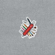 Creative Multitool Sticker for Artists, Writers & Crafters #6622