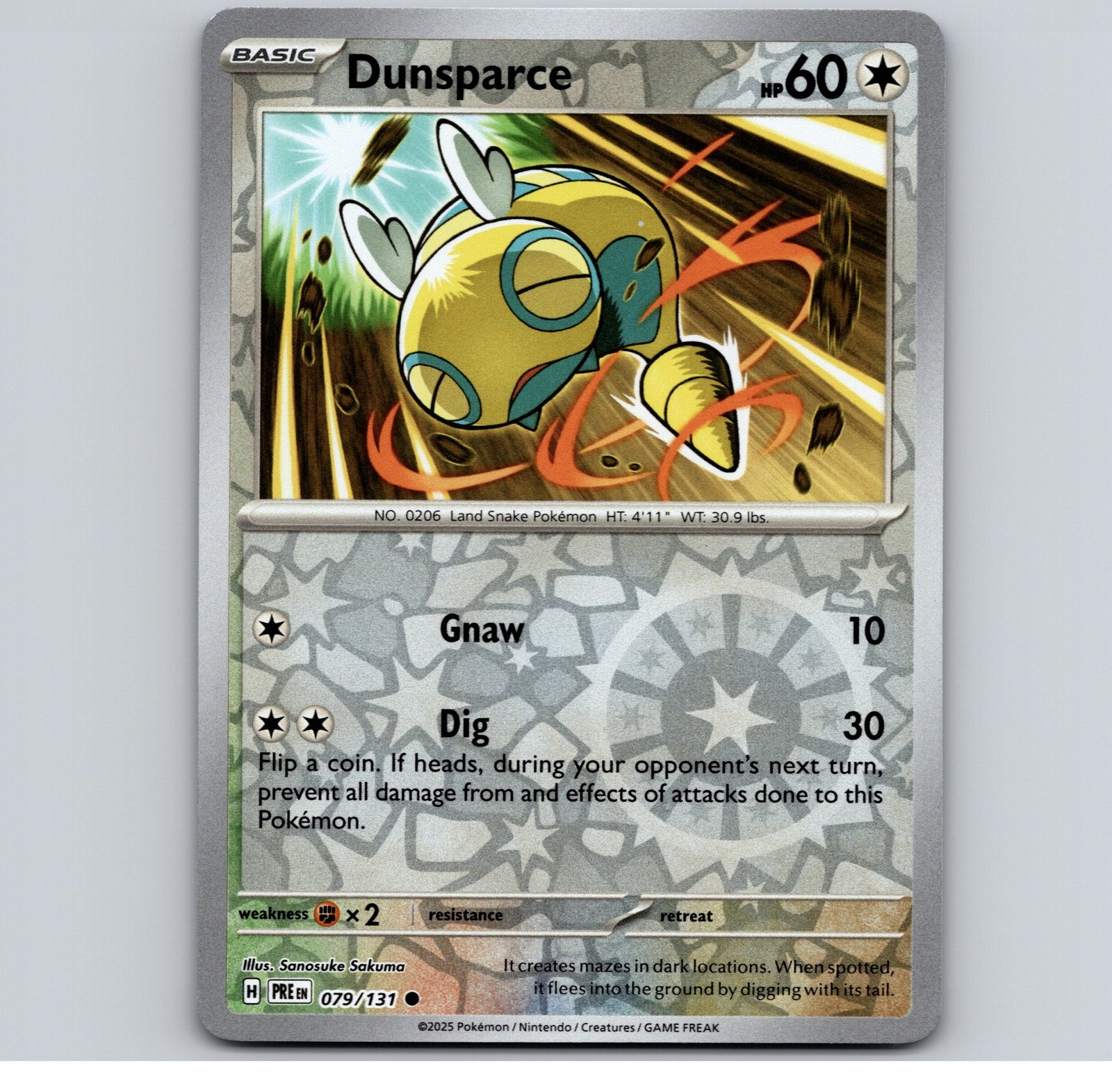 Dunsparce - PRE SV: Prismatic Evolutions #079/131 Common Reverse Holo NM