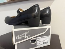 Dansko Women  s Callista Burnish Nubuck Black Mary Jane size EU 37 US 7