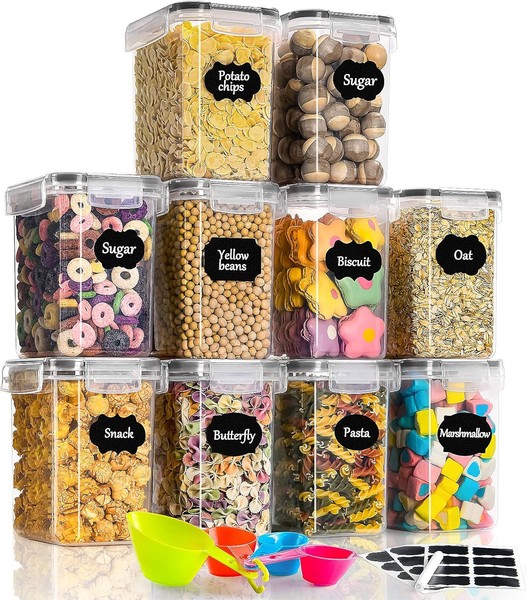 Gomaihe 1.6L Vorratsdosen 10 Set, Aufbewahrungsbox KüChe Luftdicht BehäLter Aus-image