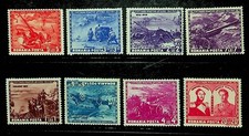 ROMANIA Sc B224-31 NH ISSUE OF 1943 - WORLD WAR II - MI 16EU - (HJ26)