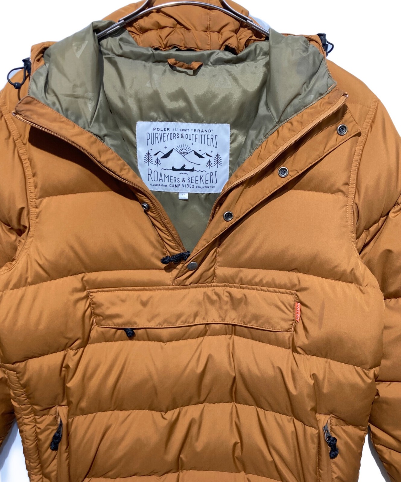 POLeR Down pullover Size: M Brown Men - image 4