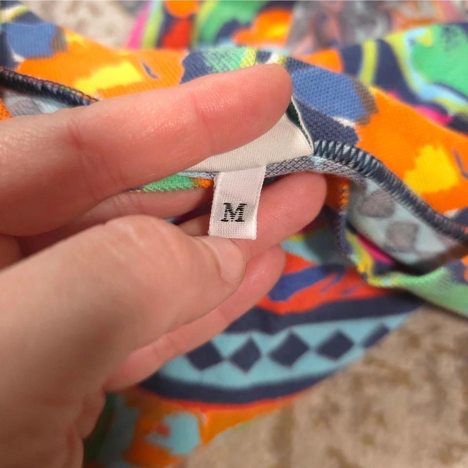 Vintage United Colors Of Benetton Hecho en Italia Retro Años 80 Rayas Mujer Talla M Foto 4 de 4