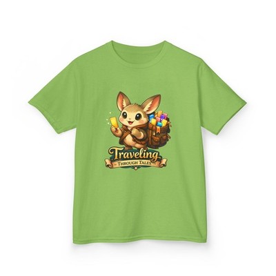 Fantasy Rabbit Book Lover Library Magic Reading Cute Kids Heavy Cotton Tee