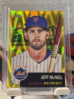 2022 Topps Chrome Platinum Anniversary - JEFF MCKNEIL #468 Yellow Raywave /250