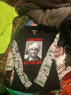 RETIRED Christmas Vacation Girls Medium 7-9 Long Sleeve Shirt Clark Griswold