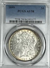 1899 Morgan Dollar : PCGS AU58