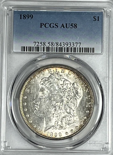 1899 Morgan Dollar : PCGS AU58