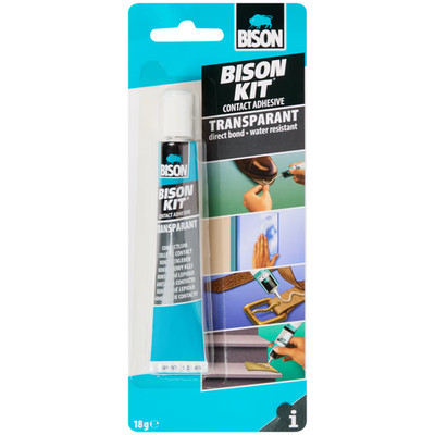 Bison Kit Kontaktkleber 18g Transparent   Stark, Wasserfest, Schnell trocknend