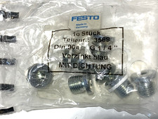 7PC FESTO PIPE PLUG B-1/4 Blanking plug, Size 10, G 1/4 Thread $14 + FREE SHIPPI