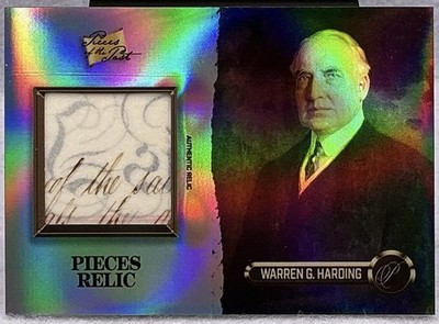 2023 Pieces Of The Past Presidential Warren G Harding Handwritten Document Relic