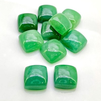 8mm Green Aventurine Natural Cushion Cabochon Loose Gemstone