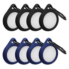 For AirTag Case 2021 4 Pack Water Droplet Silicone Tracker Holder with Snap Hook