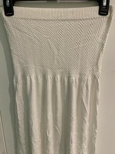 Unbranded Womens One Size Stretch STRAPLESS White Casual Dress