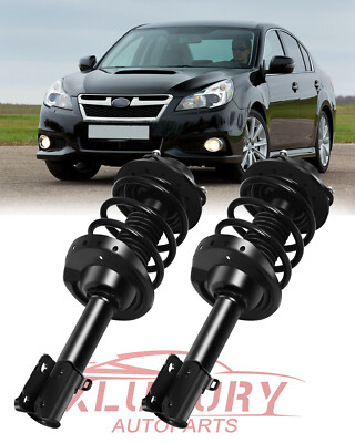 Pair Front Complete Loaded Shock Strut w/ Springs Mounts For Subaru Legacy 10-12