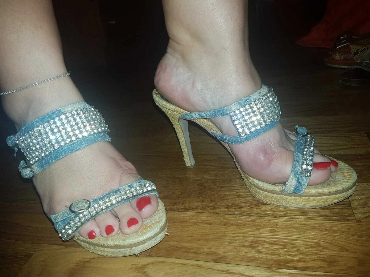 N.2 SCARPE SANDALI ZEPPE USATE N.39 40 DONNA SHOES SLIPPERS USED GIRL