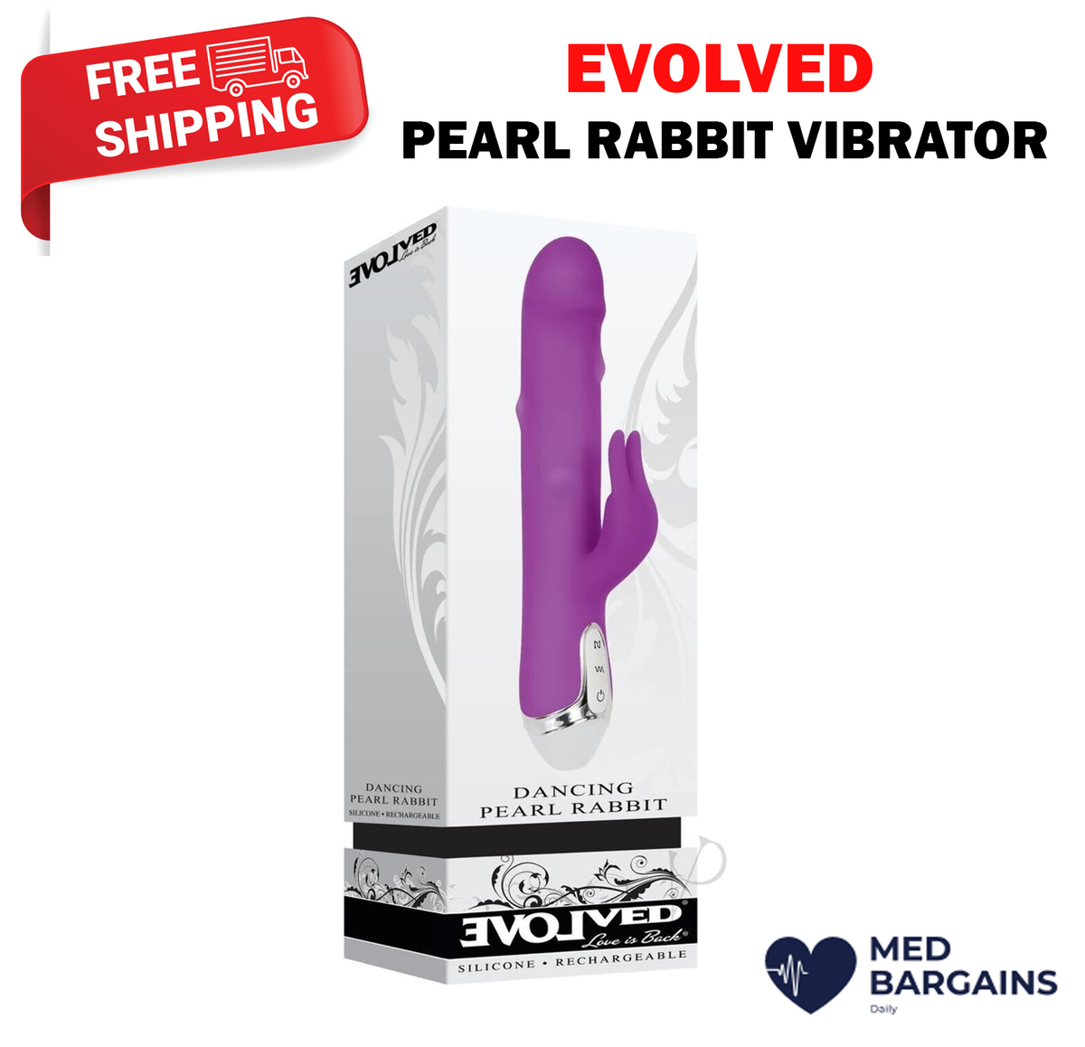 Evolved Dancing Pearl Rabbit Vibrator Purple - Vibe Women Sex Toy | eBay
