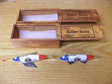 Set of 2 Killer Baits Rusty Jesse Heddon Style 2024 Donald Trump Spearing Decoys