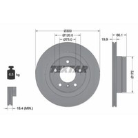 Textar 2X Bremsscheibe Hinten Ø300 Mm InnenbelüFtet FüR BMW 1Er E87 116I 116D