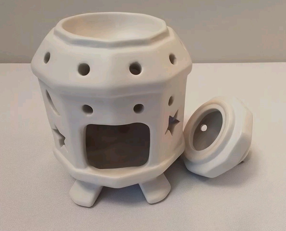 Ceramic Tealight Warmer Moon and Stars Room Fragrance Collectible-image