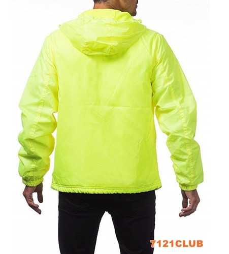 PRO CLUB MEN'S WINDBREAKER LIGHTWEIGHT WATERPROOF HOODED RAIN JACKET BIG & TALL - Picture 15 of 17