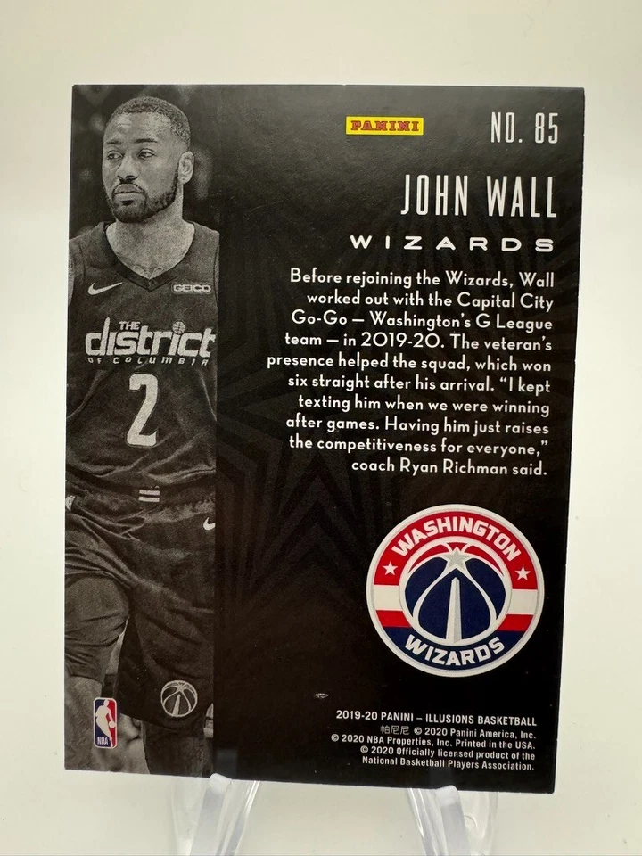 2019-20 Panini Illusions JOHN WALL Starlight Parallel SSP #85.  Wizards - Image 2 of 2