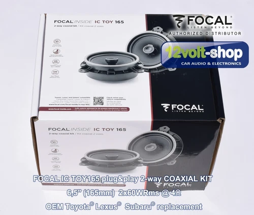 IC TOY165 Focal Toyota/Lexus/Subaru plug&play 6,5''(165mm) 2-way coaxial kit