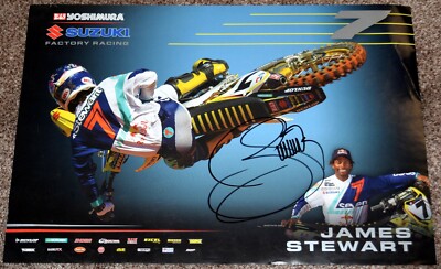 James Stewart Signed Yoshimura Suzuki Poster Bubba - SX MX | eBay