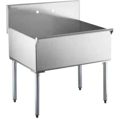 36'' X 24'' X 14'' Bowl Stainless Steel Commercial Utility Prep 36'' 1 Sink 16-Gauge