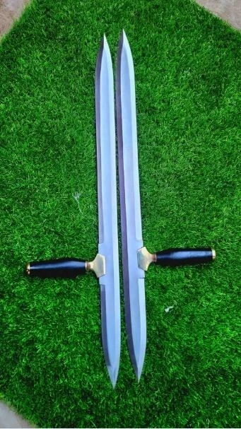 Lot of-2 Hand Forged hellboy kroenen Stainless steel Sword - Image 4 of 4