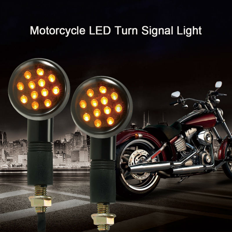 HarleyDavidson Light Flash Motorcle ブラウン 2x Motorcycle LED Bullet Turn Signal Indicator Light For