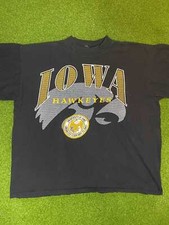 90s Iowa Hawkeyes - Big Logo - Vintage College Tee Shirt XL 