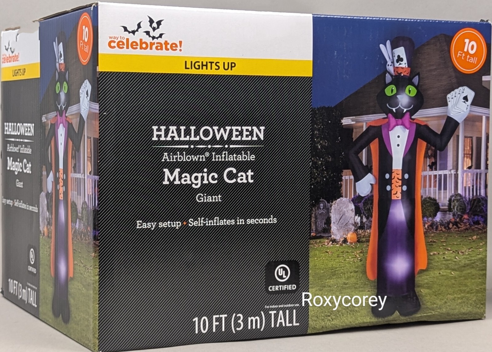 Gemmy Halloween 10 ft Giant Magic Cat Airblown Yard Inflatable NIB | eBay