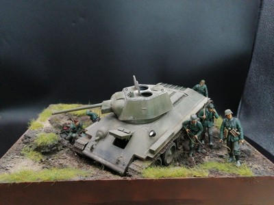 1:35 WWII Military Diorama – Hand-Painted, Ready to Display