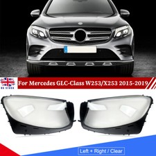 Pair Headlight Glass Cover Shell For Mercedes-Benz GLC-Class W253/X253 2015-2019