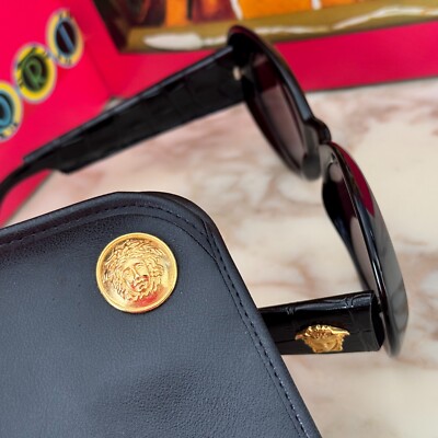 1996 GIANNI VERSACE sunglasses 418/P Col 852 black croc. Style