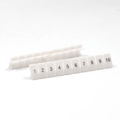10 Seat DIN Rail Connector UK2.5 Terminal Block Marker Strip Label Number Tag
