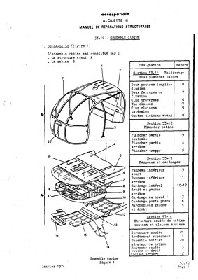 Aérospatiale Alouette Structural Repair Manual 1970's Helicopter Service Detail 