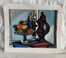 Pablo Picasso Nature Morte Still Life Litho Print 10”HX12”W Unframed Art Decor