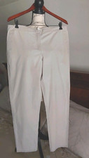 EILEEN FISHER Chino Pants Organic Cotton Tencel Stretch Beige size 14