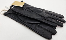 NWT Michael Kors Black Quilted Soft Leather Tech Gloves Size Small 98.00