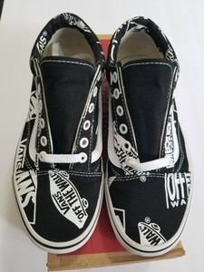 vans old skool logo mix black & white shoes
