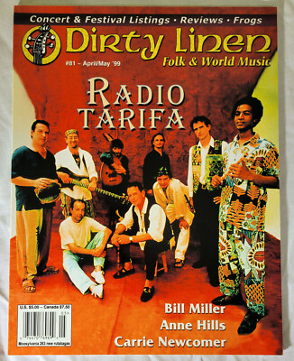 Dirty Linen folk & world music mag #81 Apr/May '99 Radio Tarifa/Carrie Newcomer+