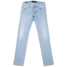 Handpicked Slim Tapered Fit 'Orvieto' Light Blue Stretch Denim Jeans 33 NWT
