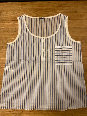 Jil Sander navy Top weiß blau Streifen M wie Neu